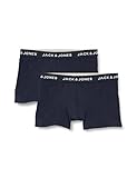 JACK&JONES Men's JACPORTO Organic Trunks 2 Pack Boxershorts, Navy Blazer/Pack:Navy Blazer, L