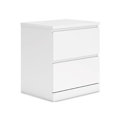 Signature Design by Ashley Onita Nightstand Mesita de Noche, Madera de ingeniería, Blanco, 19" W x 16" D x 22" H | Ya disponible en tu tienda friki favorita! En mundofriki.es!
