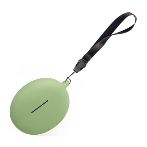 Image of Hamper Silicone Case Cover Compatible for OnePlus Nord Buds 3 | 3 Pro (Lanyard Matcha Green)
