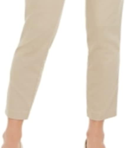 Charter Club Women's Chelsea Twill Tummy Control Cropped Pants Brown Size 10