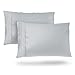 King Size Pillow Cases - Luxury Silver Pillowcases - Super Soft Hotel Luxury Pillow Case - Cool & Wrinkle Free - Hypoallergenic - Light Grey - Set of 2