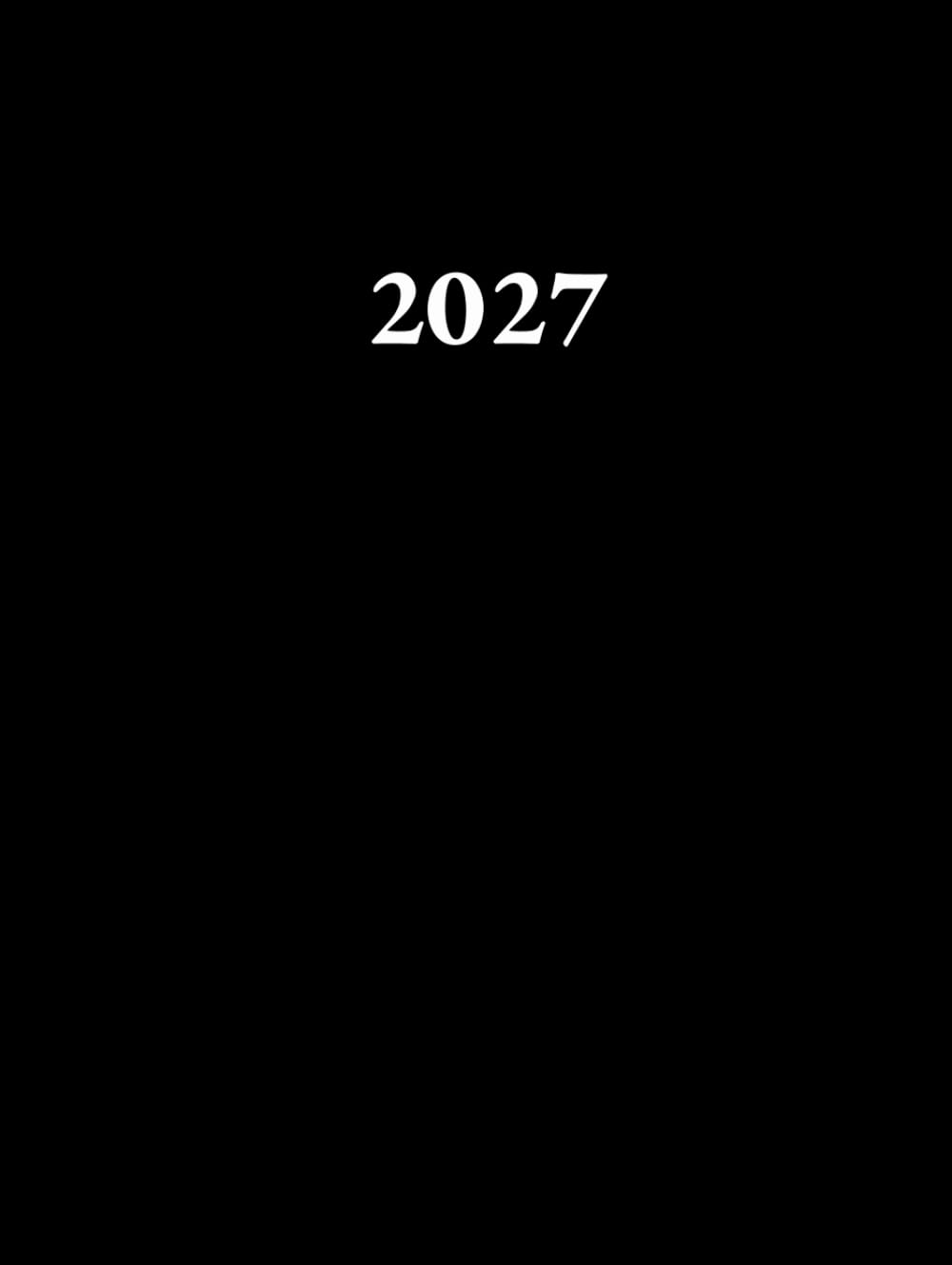Agenda 2027 giornaliera formato grande A4: da Gennaio 2027 a Dicembre 2027 , 1 pagina per giorno, con orari 07:00 - 21:00 12 mesi e 365 giorni con To Do List e Obiettivi, Copertina nera
