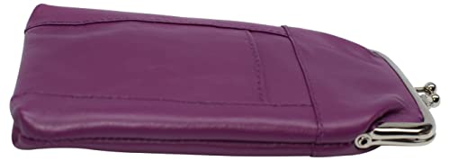 Genuine Leather Cigarette Case With Lighter Pouch Purple By Marshal #TOP5