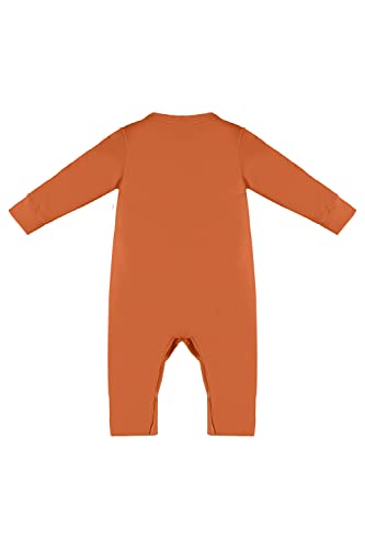 Macacão Longo Nature em Molecotton Unissex Up Baby, Marrom, M