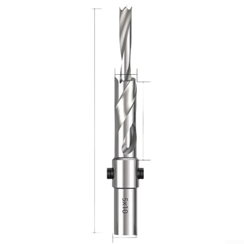 Broca escalonada profesional para HSS con avellanado para carpintería, compatible con taladros manuales y taladros de banco para pino, abedul y MDF (6 veces 12 veces 100)