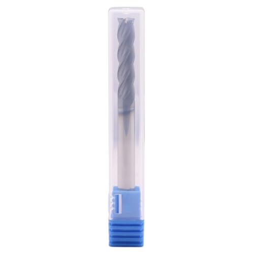 Image of 1 /4 inch 4 Flute Solid Carbide Long Square End Mill, 3 inch OAL, AlTiN Coated | 35 Helix, 1 /4 inch Cutting Dia, 1 /4 inch Shank Dia, 1-1 /8 inch LOC, for Milling Alloy Steel, Carbon Steel, Cast Iron, Copper