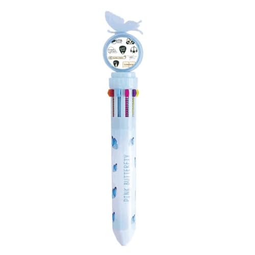 Stylo à bille rétractable multicolore avec motif instrument de musique pour l'école