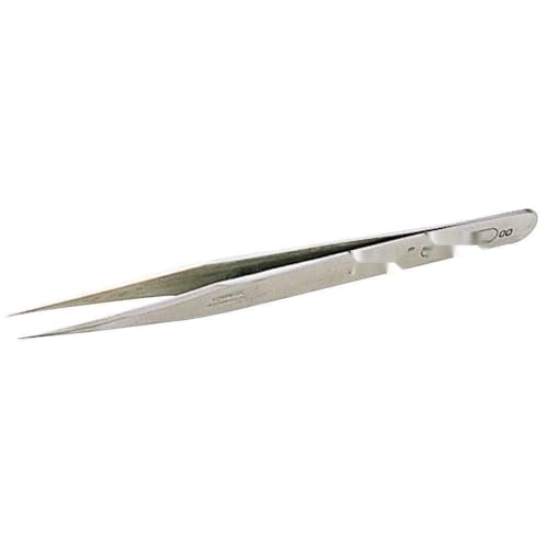 1PK-125T Super Fine Tip Straight Tweezer (120mm) Non-magnetic Tweezer Stainless Steel Tweezers