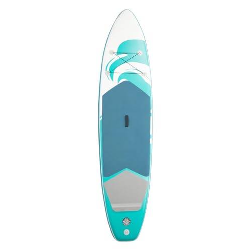 Tabla de surf hinchable de remo, con bomba y remo ajustable, capacidad de carga de 150 kg, para jóvenes y adultos (320 x 76 x 15 cm)