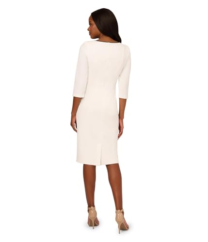 Image of Adrianna Papell Tipped Crepe Tie Dress