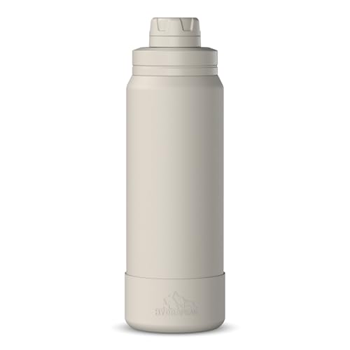 Hydrapeak Botella Deportiva Aislada de Agua 26oz con Tapa Chug, Antiderrames, Conserva Bebidas Frías 24 Horas y Calientes 12 Horas, Acero Inoxidable Premium (26oz, Piedra)