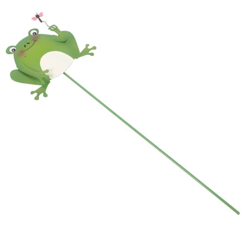 ROMISBABA Decorazione da Giardino a Forma di Rana in Ferro Paletto Decorativo per Esterni da Inserire Nel Terreno Ornamento per Cortile e Giardino Facile Installazione per Ambienti