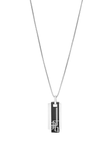 Image of Yellow Chimes Chain Pendant for Men Fashion Black Silver Pendants For Men |Shaped Pendant Necklace | Stainless Steel Chain for Men | Accessories for Men | Birthday Gift for Men & Boys
