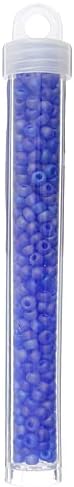 John Bead Czech Glass Seed Beads 6/0 Transparent Light Blue AB Matt 22Grams Beads for DIY Arts Crafts Jewelry Bracelets Necklaces Earrings Making