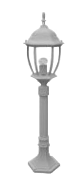 Dopa Dopastore Lampione da Terra Attacco E27 Palo da Giardino Altezza 87CM Lanterna in Vetro Moderna per Ambienti Esterni IP55 (Grigio)