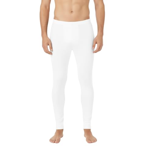 Image of Men’s Thermal Underwear Pants Base Layer Leggings – Warm Long Johns for Cold Weather, Winter Sports, Running, Hiking, Skiing & Outdoor Activities (UK, Alpha, XL, Regular, Regular, White)