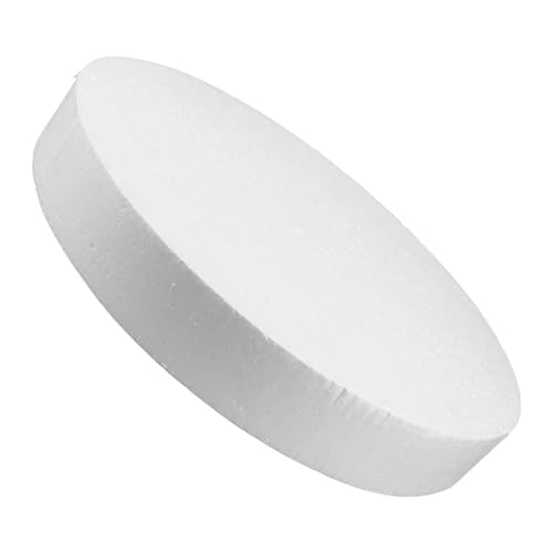 TOPBATHY Assiette à gâteau Ronde en polystyrène Plateau de Mousse Ronde Matériau de Bricolage pour sucettes - Cercle en Mousse Bloc de Mousse Artisanal...