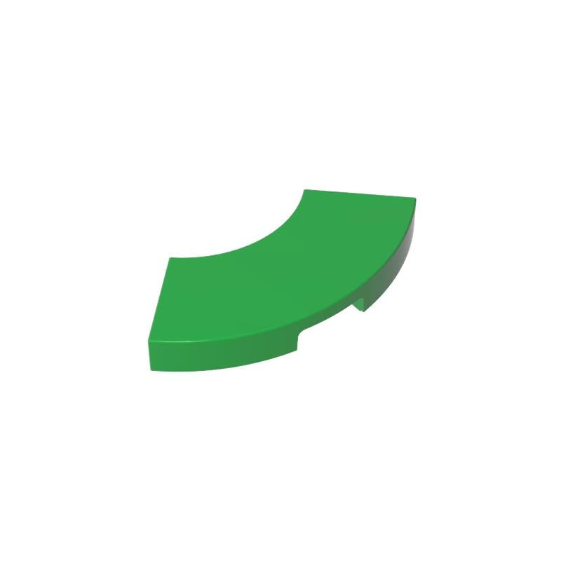 27925 Circular Plate Tile 2x2 Curved, Macaroni, Bright Green, 50 PCS — image 1