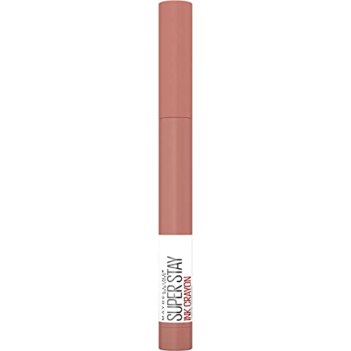 Maybelline New York, Superstay Ink Crayon Pintalabios Mate Cremoso Larga Duración, Fácil aplicación, No reseca, Tono 95 Talk the Talk, 20 g
