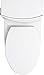 KOHLER Veil One-Piece Skirted Toilet, Dual Flush, Elongated Bowl, Skirted Trapway, White, Slow Close Seat, Seat Included, K-1381-0