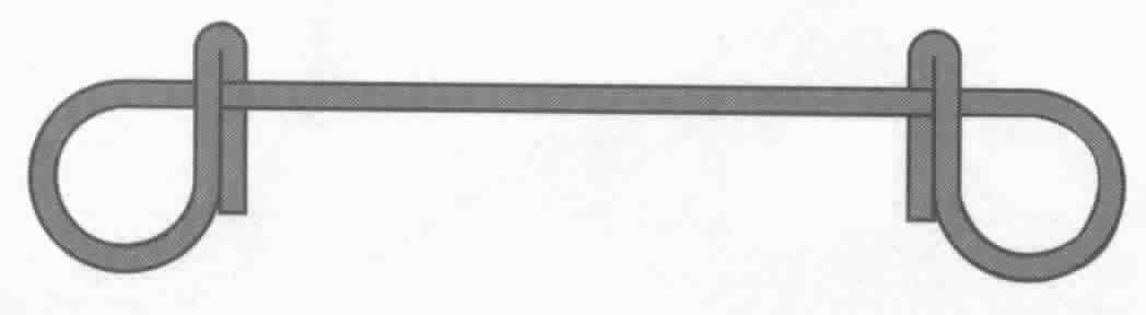 1-5 m Bar Tie, 17 Gauge - 6 in. - Pack of 5