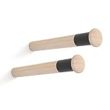 Rei Soporte de Pared MT310 Bicicleta Ø 3,8 x 31 cm Madera de haya (2 Unidades)