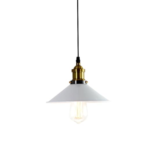 Lampe à suspension en métal de ferme noire et luminaire rétro pour salle à manger