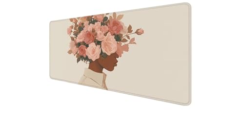 Tapis de souris grand format avec bords cousus de haute précision pour PC