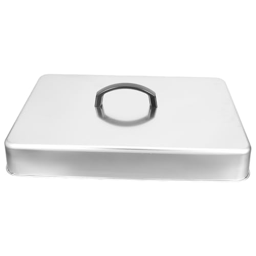 Funomocya Tapa De Sartén De Acero Inoxidable Para Cocinar Al Vapor Tapa De Plancha Rectangular Accesorios De Cocina Para Parrilla Y Barbacoa