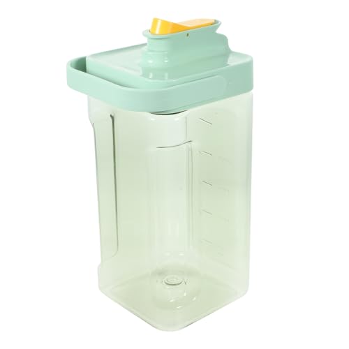Toyvian Dispensador para Bebidas con Grifo Jarra de Agua Fría para Nevera Recipiente Grande y Seguro de PP Tapa Desmontable para Jugos y Limonada Casa o Fiestas Color Verde