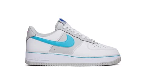 Nike Air Force 1 '07 LV8 White Turquoise Blue -Grey Fog