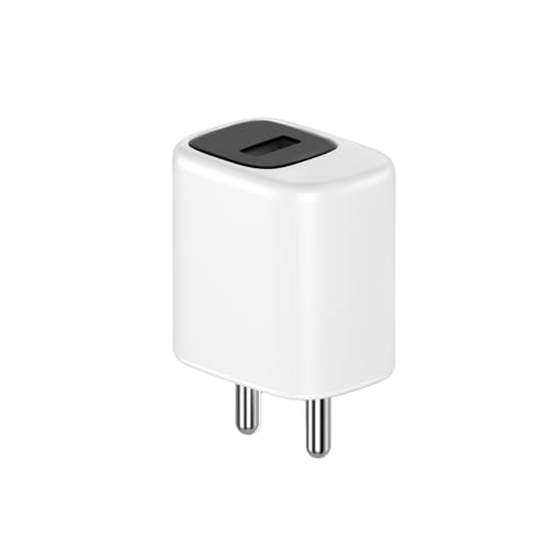 Image of DeperAI 12W Wall Charger USB Adapter, Compatible with iPhone, Samsung, Realme, Xiaomi, HTC and Oppo Mobiles, Fast Charging Adaptor, Supports UFCS, Wrap (White&Black)