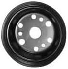 Crankshaft Pulley, 2 Groove, Black Steel Finish Fits Small Block Chevrolet V-8 w/Short Water Pump #100-2CRB