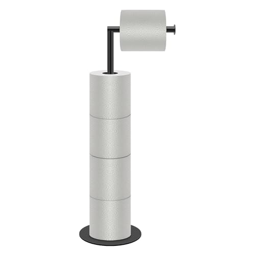 NearMoon Bath Toilet Paper Holder Stand- Modern Tissue Roll Holder Standing with Balanced Base,...