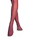LABELLA 12D Super Shimmer Sheer Pantyhose for Women Silky Oil Glossy Pantyhose Shiny Dance Tights(Large,Wine Red)