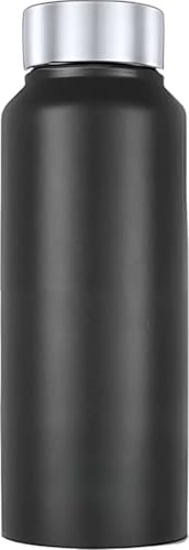 Image of CLASSIC ESSENTIALS Stainless Steel Single Wall Water Bottle 750 ml | Leak Resistant Steel Water Bottle for School, Office, Gym, Home & Travel | Reusable Metal Bottle (Pack of 1, Black)