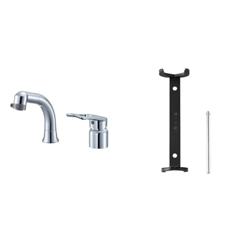 【取付工具セット品】 SANEI(サンエイ) シングルスプレー混合栓 メッキ 引き出しホース 洗面 洗面水栓 水流切替 K37110EJV-C-13-EC+R3550