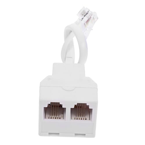 CONGARTENO Detachable Telephone Splitter Adapter Male to Female PC Converter Phone Line Connector for Home Use Compatible with Telephones