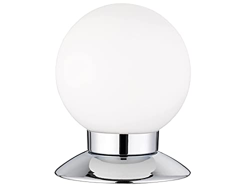 Reality Leuchten R52551906 Princess Lampe de Table, Verre, Integriert, 3 W, Chrom, 10 x 10 x 13 cm
