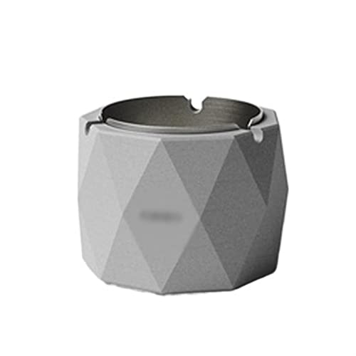 Cendrier bureau ciment gris profond acier inoxydable cigare cigarette