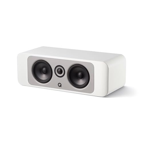 Image of Q Acoustics Q Concept 90 Center Channel Speakers Gloss White - 2 x 5 Mid/Bass Drivers, Tweeter Driver 0.9" - Center Speaker Sound Bar for Home Theater Audio Surround Sound System for TV