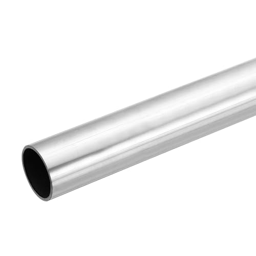 Image of sourcing map 304 Stainless Steel Tube, 35mm OD 31mm ID 254mm Length Round Seamless Metal Straight Pipe 2mm Thickened Weldable Tubing for Industry DIY Projects(1.38" ODx1.22 IDx10 L)
