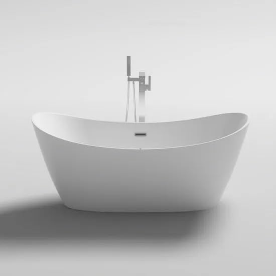 Łazienka Włochy Wanna 170x80x72 cm centrum wolnostojący biały błyszczący styl nowoczesny design