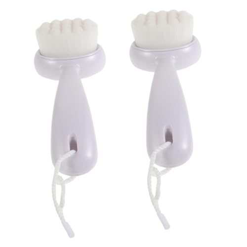 SOESFOUFU Deep Cleansing Face Scrubber Exfoliating Brush Soft Bristles Face Wash Brush Ergonomic Handle for Clean Skin