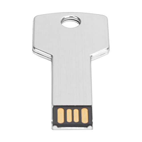 Jenivaint Memoria USB con Forma de Llave, Diseño Atractivo, Almacenamiento Rápido, Disco de Memoria USB para Ordenador y Coche, con Aleación de Aluminio Color Plata. (64GB)