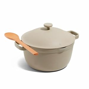 Our Place Perfect Pot – 5.5 Qt. Nonstick Ceramic Sauce Pan with Lid | Versatile Cookware for Stovetop and Oven | Steam, Bake, Braise, Roast | PTFE and PFOA-Free | Toxin-Free, Easy to Clean | Steam