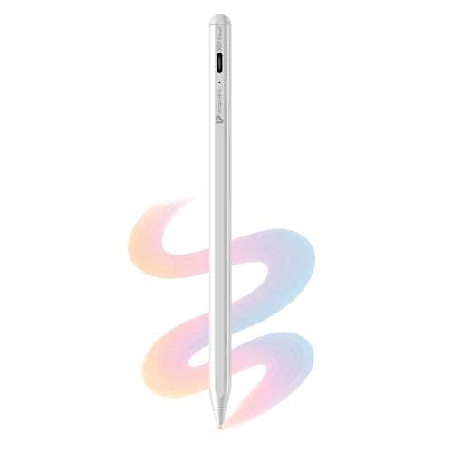 Image of ULTRAPROLINK Jot Pencil|Stylus Pen For Ipad,Android Tablets&Mobiles|Palm Rejection For Ipad|Magnetic|10Hr Use|Fast Charging|12-Month Warranty|For Ios & Android Touchscreens|Led Indicator|3 Nibs,White