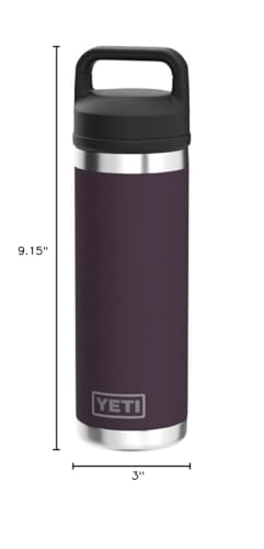 Image of YETI Rambler 18 oz Bottle, Leakproof, Vacuum Insulated, Stainless Steel with Chug Cap, Nordic Purple
