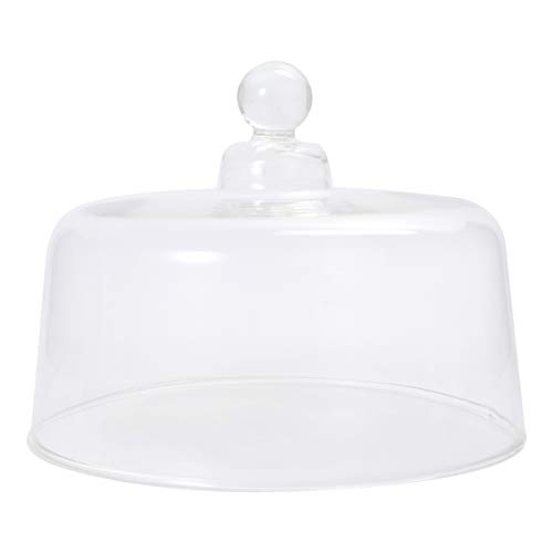 UTHCLO Cake Food Cover Glass Dome 24cm Diameter x 18cm Height Dustproof Display Cover for Dessert and Fruit Protection Kitchen Food Tent