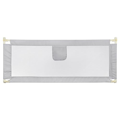 HUOLE Barriera Letto Grande binari del letto per bambini per bambiniSponde Letto Bambini, Sponda di Sicurezza per Bambini, Barriere per letto, Sponda per letto-1,5 m-grigio scuro